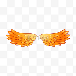 天使翅膀图片_橘黄色天使翅膀