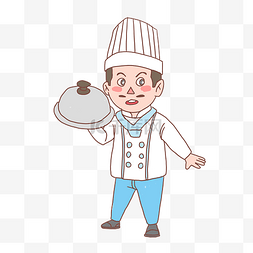 餐饮服务员图片_美食餐饮厨师手绘人物