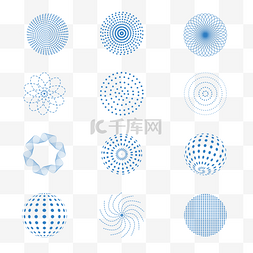 蓝色漩涡波点