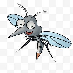矢量可爱蚊子图片_可爱小昆虫蚊子插画