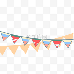 红旗图片_彩色三角旗三角红旗免扣