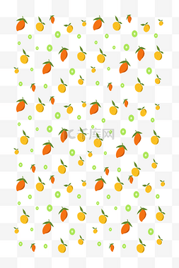手绘橘子水果底纹插画