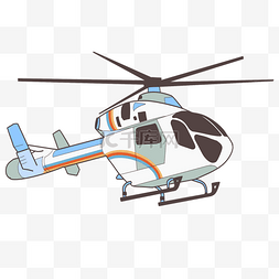 白色的直升机插画