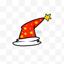 圣诞节帽子圣诞公公星星平安夜PNG