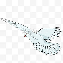 小鸟小鸟的翅膀图片_国庆节主题飞翔的鸟卡通手绘插画