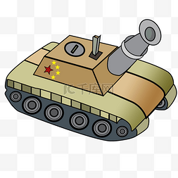 卡通坦克图片_卡通军事坦克插画