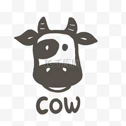 卡通cow图片_卡通奶牛创意图标