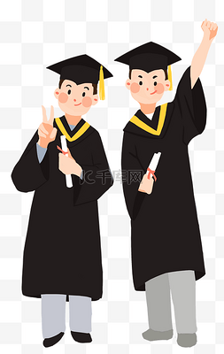 毕业季图片_穿学士服的毕业学生