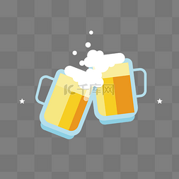 卡通酒图片_干杯的啤酒png
