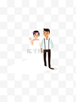 结婚矢量人物图片_矢量新郎新娘迎宾设计