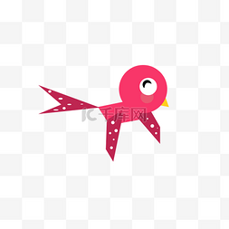 粉色的小鸟图片_可爱卡通的小鸟免抠