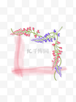 小清新花卉底纹图片_小清新手绘植物花卉边框