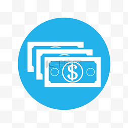 钱符号图片_蓝色货币图标矢量