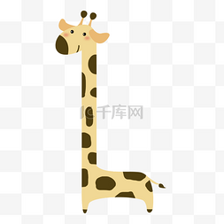 长颈鹿高清手绘插画