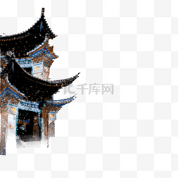 水彩古建筑图片_水彩古代建筑手绘插画