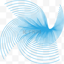 圆形炫酷图案图片_唯美蓝色线条图案元素