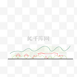 霓虹灯风格海报图片_创意可爱卡通城市剪影