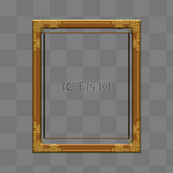 金色框图片_烫金潮流奢华边框免抠图