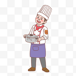 餐饮服务员图片_美食餐饮厨师手绘人物