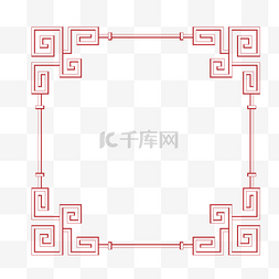 中国风红色古典边框