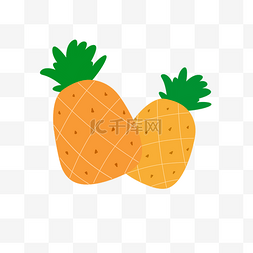 手绘水果菠萝插画