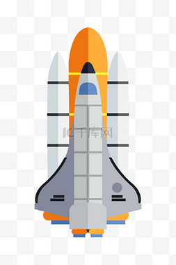 航天航空火箭插画