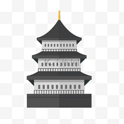 楼图片_手绘日式楼塔建筑