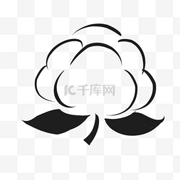 服装logo图片_盛开的棉花花朵图