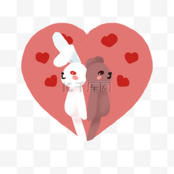 白色兔子装饰图片_爱情白色兔子