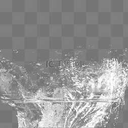 白色水波纹图片_喷溅的水流水花水滴元素