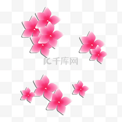 红色樱花PNG素材