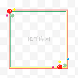 儿童节彩虹边框气泡边