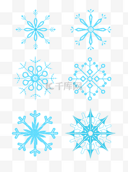 logo设计图片_冬雪花简约手绘圣诞节雪花装饰素