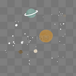 手绘星空宇宙星球图片_星球插画梦幻卡通手绘