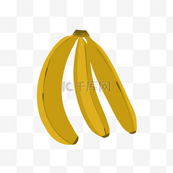 香蕉水果手绘插画素材