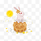 中秋节玉兔和月饼