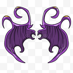 恶魔之翼图片_紫色恶魔之翼