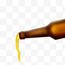 啤酒瓶倒酒设计图形
