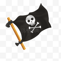 海贼王桌面图片_黑色骷髅头旗帜