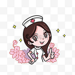 医疗医生护士插画图片_温柔的女护士卡通图案