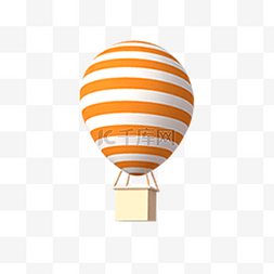 橘黄色图片_卡通橘黄色热气球下载
