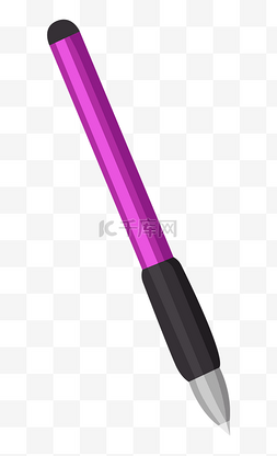  紫色中性笔 