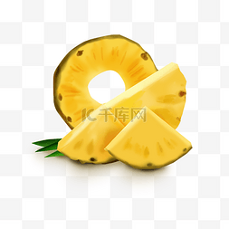 夏日菠萝图片_手绘水果菠萝素材