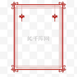 红色新年免费图片图片_古典中国风新年红色边框png免费下