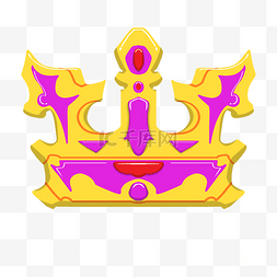 紫色的宝石皇冠插画
