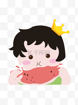 吃西瓜的人图片_吃西瓜的小男孩