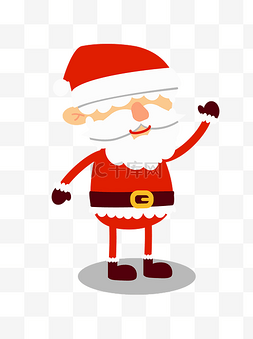 圣诞老人节日快乐红色AI儿童插图