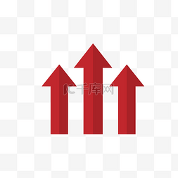 ppt上升图片_商务矢量数据向上的红色箭头