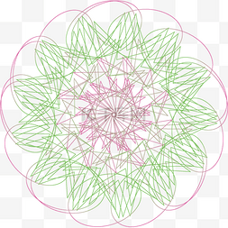 彩色渐变线条图案元素