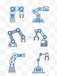科技机器手臂人工智能蓝色装饰矢量可商用